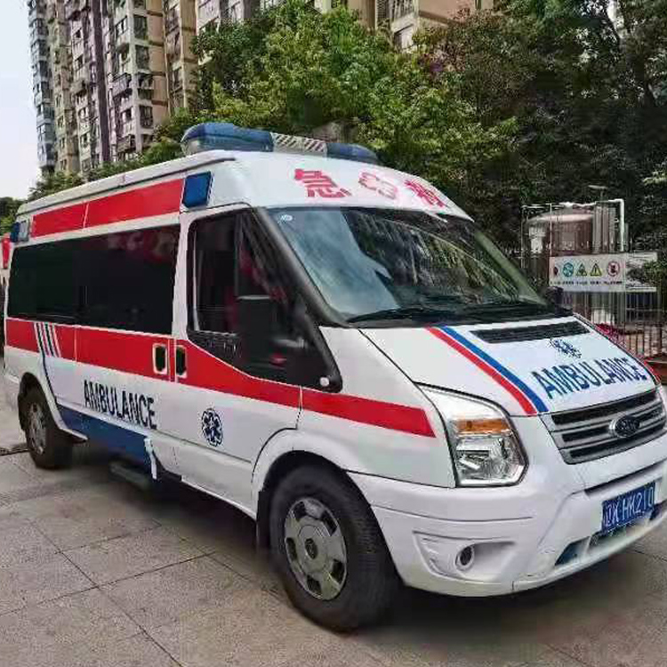 亭湖长途救护车护送病人返乡